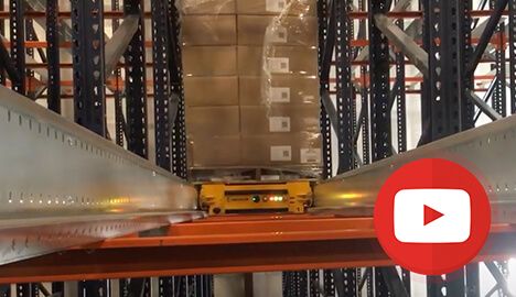 Watch a time-lapse video of an automated warehouse storage system being installed