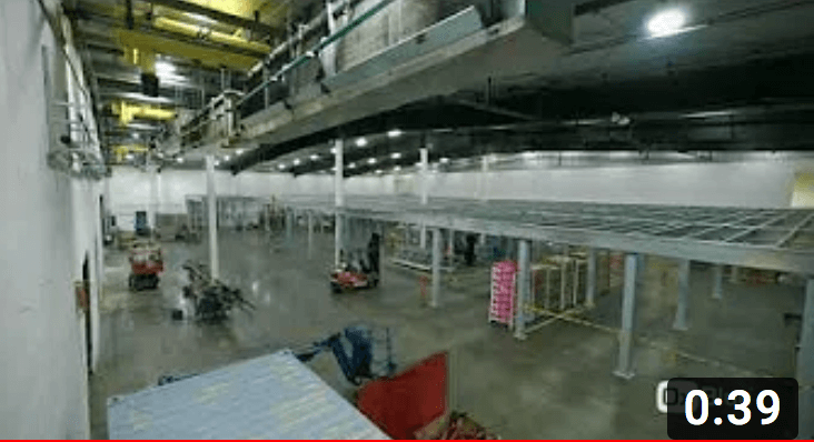 timelapse of mezzanine platform installation